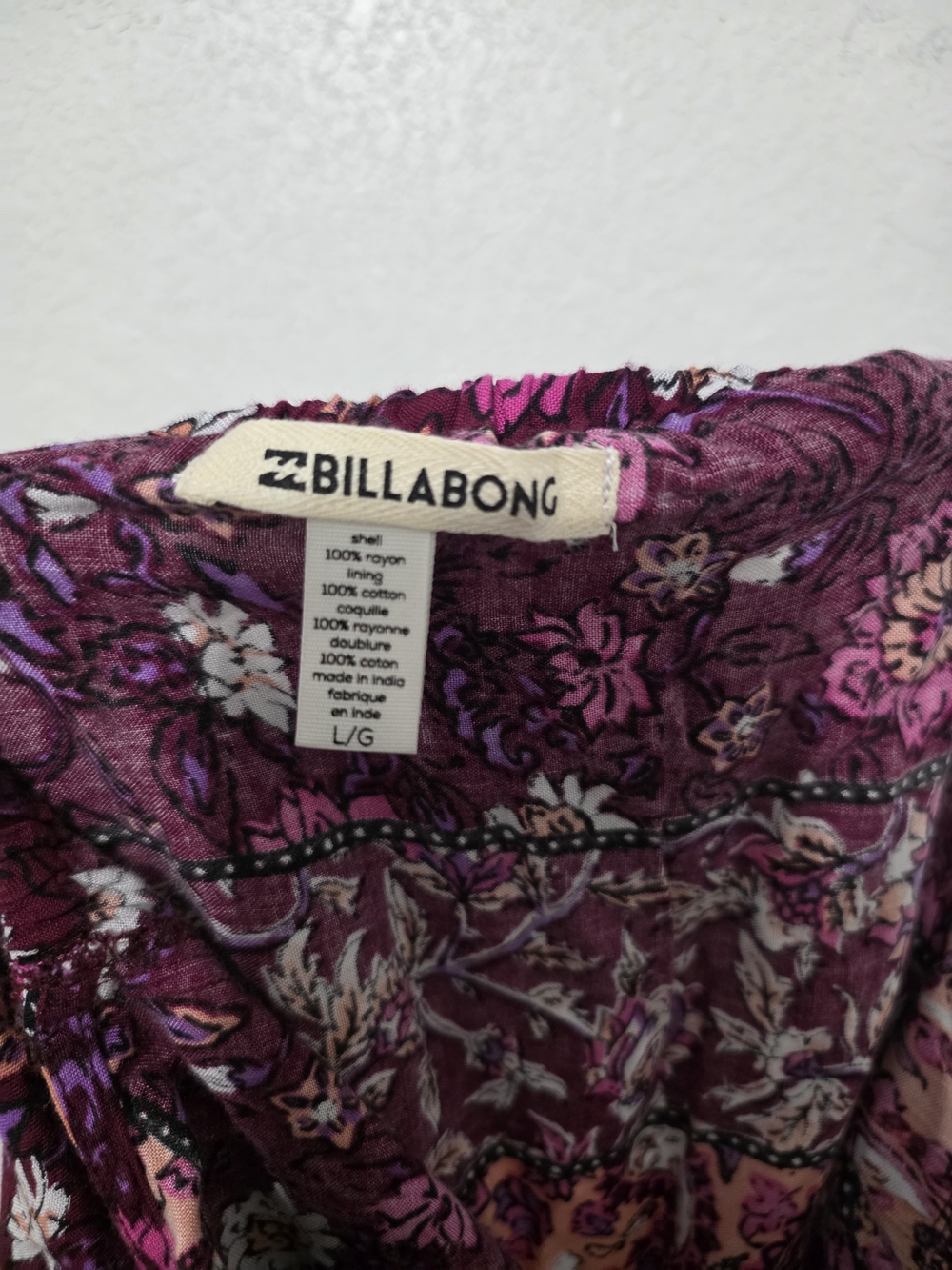 Billabong Boho Crochet Halter Tiered Dress - Size Large - Picture 5 of 5